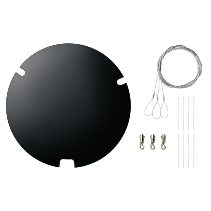 Монтажный комплект тросов и карабинов для подвеса круглого массива MXA920, c крышкой чёрного цвета SHURE A900B-R-GM