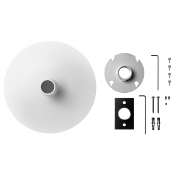 Монтажный комплект для установки круглого массива MXA920 на штанге 1.5", c крышкой белого цвета, без штанги SHURE A900W-R-PM