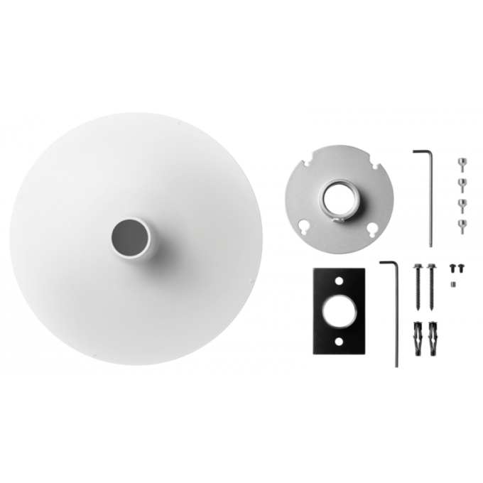 Монтажный комплект для установки круглого массива MXA920 на штанге 1.5", c крышкой белого цвета, без штанги SHURE A900W-R-PM