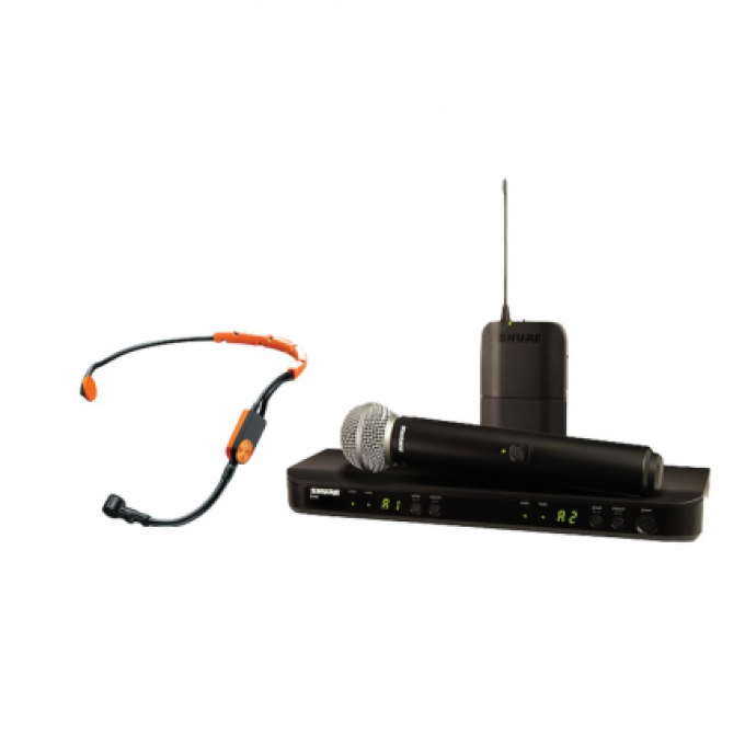 Двухканальная радиосистема с головным микрофоном SM31FH и ручным передатчиком SM58 SHURE BLX1288E/SM31-M17