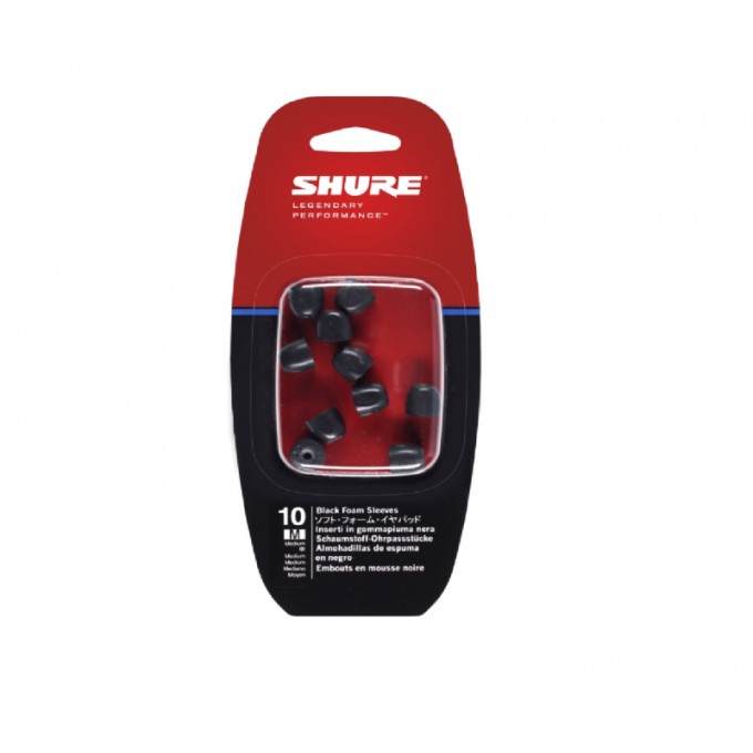 Мягкие черные вставки для наушников SE215, SE315, SE425, SE535, SE846 5 пар, средние SHURE EABKF1-10M