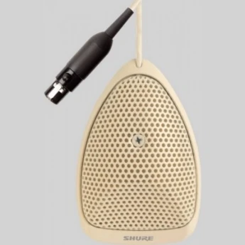 Плоский настольный всенаправленный микрофон граничного слоя, разъем 4-Pin miniXLR с кабелем 4м. Съемный предусилитель в комплекте. Цвет белый SHURE MX391W/O