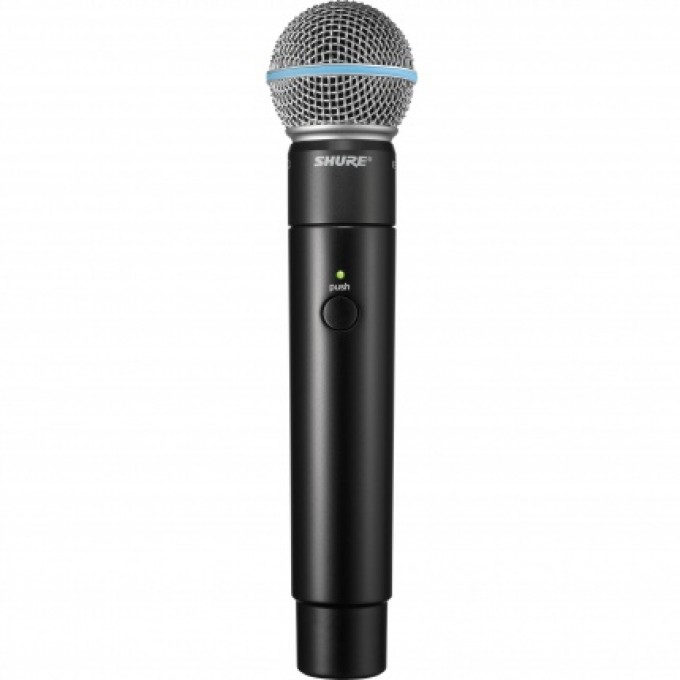 Динамический ручной радиомикрофон для вокала и речи, суперкардиоидная диаграмма направленности отсекает другие источники звука, капсюль BETA58, для системы SHURE MicroFlex MXW2/BETA58=-Z11