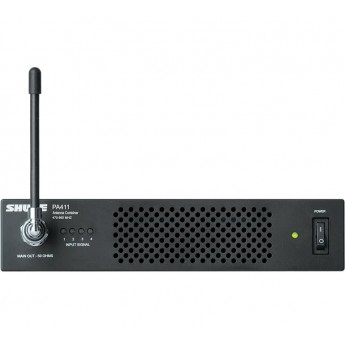 4-портовый антенный комбайнер для систем PSM® 300, диапазон 470-865 МГц (в комплекте с блоком питания) SHURE PA411-E