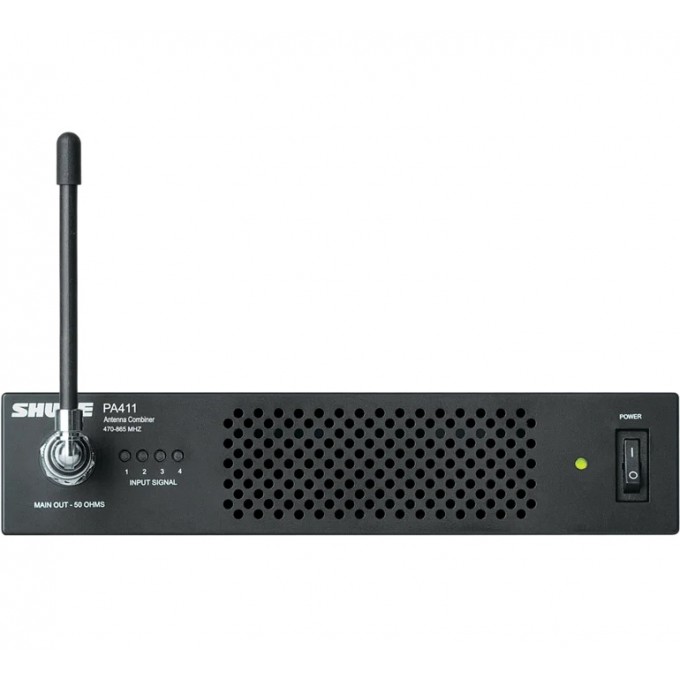 4-портовый антенный комбайнер для систем PSM® 300, диапазон 470-865 МГц (в комплекте с блоком питания) SHURE PA411-E