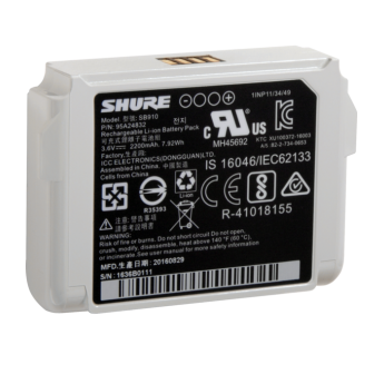 Аккумулятор для передатчика ADX1 SHURE SB910 Аккумулятор для передатчика ADX1 SHURE SB910