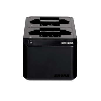 Двухпортовая зарядная док-станция для аккумуляторов SB903 SHURE SBC203-E Двухпортовая зарядная док-станция для аккумуляторов SB903 SHURE SBC203-E