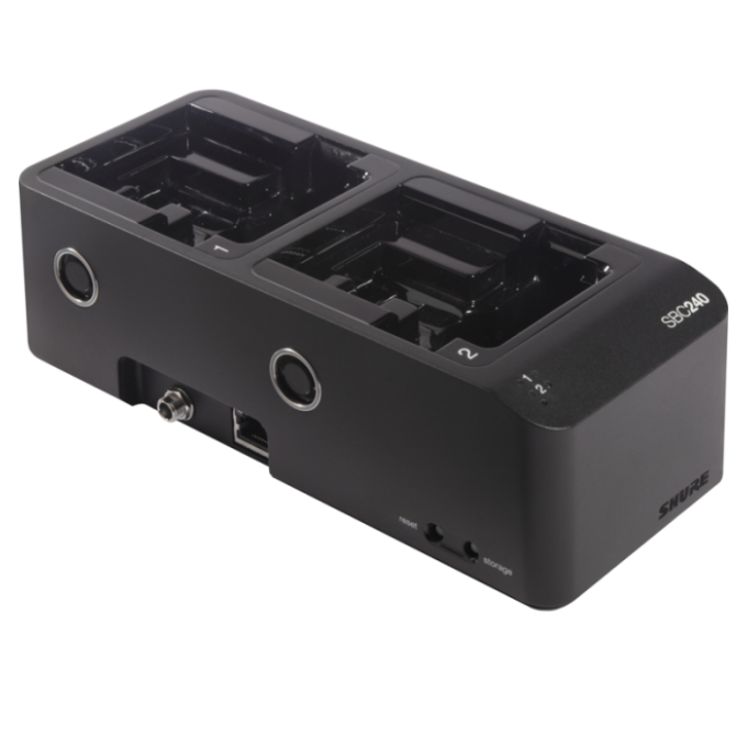 2-секционная сетевая зарядная станция для передатчиков ADX1 и ADX2 Transmitters, без блока питания SHURE SBC240