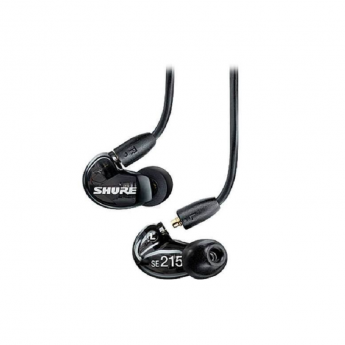 Внутриканальные наушники, черные, с проводным аксессуаром RMCE-UNI SHURE SE215-K+UNI-EFS