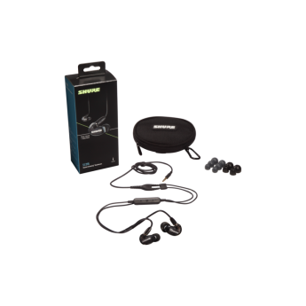 Внутриканальные наушники с динамическим драйвером и кабелем-гарнитурой, цвет черный SHURE SE215DYBK+UNI-EFS