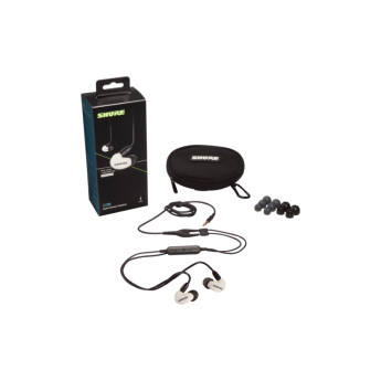 Внутриканальные наушники с динамическим драйвером и кабелем-гарнитурой, цвет белый SHURE SE215DYWH+UNI-EFS