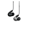 Внутриканальные наушники AONIC 5 с тремя арматурными драйверами, съёмный кабель с микрофоном и пультом управления, цвет чёрный, разъём 3.5 мм SHURE SE53BABK+UNI-EFS