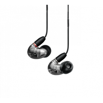 Внутриканальные наушники AONIC 5 с тремя арматурными драйверами, съёмный кабель с микрофоном и пультом управления, цвет прозрачный, разъём 3.5 мм SHURE SE53BACL+UNI-EFS